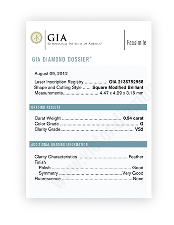 Сертификати за качество на диаманта